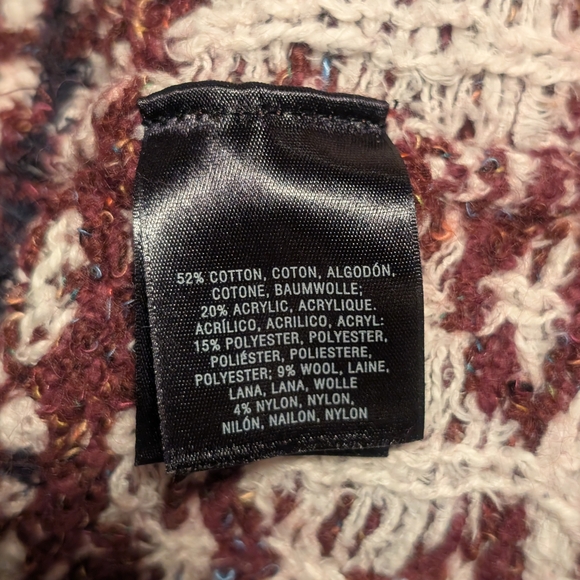 Anthropologie Moth Veras Cardigan Small Wine Red And Midnight Blue - Picture 8 of 15